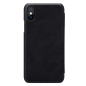 Preview: Nillkin Qin Leder Flip-Tasche mit Kartenfach für iPhone Xs / X schwarz