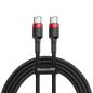 Preview: Baseus USB-C auf USB-C Datenkabel / Ladekabel schwarz / rot (1m) Preview: Baseus USB-C auf USB-C Datenkabel / Ladekabel schwarz / rot (1m)