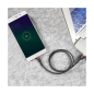 Preview: Baseus Cafule USB / Micro-USB Ladekabel/Datenkabel Nylon geflochten - QC3.0 2.4A - schwarz/rot (0,5M)