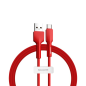 Preview: Baseus Premium - Silica Gel - USB/USB-Type-C Ladekabel/Datenkabel - 2A, 480 Mbit / s - rot(1M)