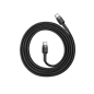 Preview: Baseus Cafule Cable durabel Kabel mit Nylon geflochtenes Ladekabel USB-C PD / USB-C - PD PD2.0 60W 20V 3A QC3.0 - schwarz-grau (1M)