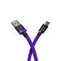 Preview: Baseus USB / USB-C Ladekabel/Datenkabel Nylon geflochtenes SuperCharger 40W 3.0 QC3.0 violett (1M)