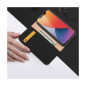 Preview: Dux Ducis Wish Series Echt Leder Flip Wallet für Apple iPhone 12 mini, schwarz