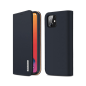 Preview: Dux Ducis Wish Series Echt Leder Flip Wallet für Apple iPhone 12 /12 Pro, blau