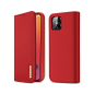 Preview: Dux Ducis Wish Series Echt Leder Flip Wallet für Apple iPhone 12 Pro Max, rot