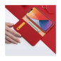 Preview: Dux Ducis Wish Series Echt Leder Flip Wallet für Apple iPhone 12 Pro Max, rot