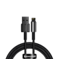 Preview: Baseus Tungsten Lade-/Datenkabel USB - Lightning 2,4 A schwarz (2m)