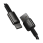Preview: Baseus Tungsten Lade-/Datenkabel USB - USB Typ C 66 W (11V/6A) Quick Charge AFC FCP SCP schwarz (2m)