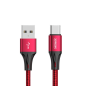Preview: Joyroom Schnellladekabel USB - USB Typ C 3A rot (1,5m)