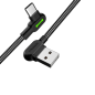 Preview: Mcdodo CA-5282 90 Grad USB zu Type-C Samsung Huawei Xiaomi Android Schnellladekabel/Datenkabel (1.8m