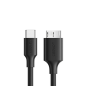 Preview: Ugreen USB Typ-C - Micro USB Typ B SuperSpeed 3.0 Kabel schwarz (1m)