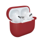 Preview: starfix Silikon-Hülle Schutz Tasche für AirPods 3  inkl. Karabinerhacken, rot