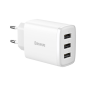 Preview: Baseus Compact Ladegerät 3x USB-A 17W weiss (CCXJ020102) Preview: Baseus Compact Ladegerät 3x USB-A 17W weiss (CCXJ020102)