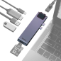 Preview: Baseus Multifunction HUB 7in1 USB-C Thunderbolt Dockingstation (MacBook Pro 2016 / 2017 / 2018) grau Preview: Baseus Multifunction HUB 7in1 USB-C Thunderbolt Dockingstation (MacBook Pro 2016 / 2017 / 2018) grau
