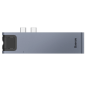 Preview: Baseus Multifunction HUB 7in1 USB-C Thunderbolt Dockingstation (MacBook Pro 2016 / 2017 / 2018) grau Preview: Baseus Multifunction HUB 7in1 USB-C Thunderbolt Dockingstation (MacBook Pro 2016 / 2017 / 2018) grau