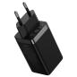 Preview: Baseus GaN 2x USB-C 1x USB-A 65W Schnellladegerät GaN5 Pro + USB-C zu USB-C 100W Ladekabel, weiss