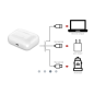 Preview: starfix (kabellosen QI) Ladetasche kompatibel mit Apple Airpods Pro Gen 1 & Gen 2, weiss