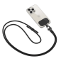 Preview: Tech-Protect Universal Handykette / Handyschnur mit transparentem patch / Handyhalter, schwarz