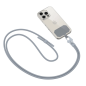Preview: Tech-Protect Universal Handykette / Handyschnur mit transparentem patch / Handyhalter, grau