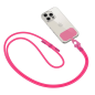 Preview: Tech-Protect Universal Handykette / Handyschnur mit transparentem patch / Handyhalter, fuchsia