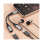 Preview: Dudao L13C+ 2in1 USB-C Splitter-Adapter, grau Preview: Dudao L13C+ 2in1 USB-C Splitter-Adapter, grau