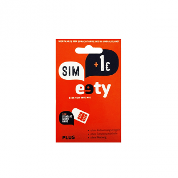 eety PLUS Startpaket - Triple-Simkarte + 1&euro; Guthaben
