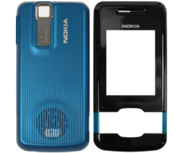 Nokia 7100 Supernova Gehäuse + Akkudeckel Cover blau (7100s)