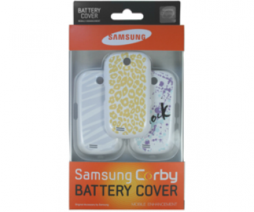 Samsung S3650 Akkudeckel Cover Set minimal weiß