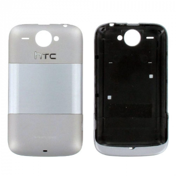 HTC Wildfire G8 Akkudeckel Cover Gehäuse weiß / silber