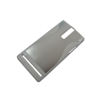 starfix Hard Back Cover Schutz-Hülle Tasche Case für Sony Xperia S LT26/LT26i Alu Optik weiss/silber
