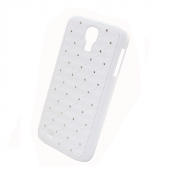 Hart Cover Tasche Kristall Stein für Samsung i9500/i9505 S4 weiß