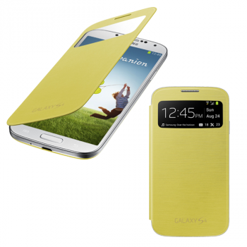 Samsung EF-CI950BYEGWW Cover S-View für Galaxy S4 gelb