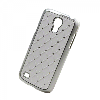 Hard Cover Kristall Stein für Samsung i9190 Galaxy S4 mini weiß