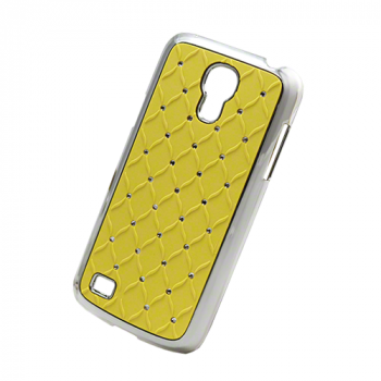 Hard Cover Kristall Stein für Samsung i9190 Galaxy S4 mini gelb