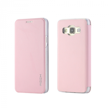 Rock Buchdesign-Tasche Uni Serie für Samsung Galaxy A3 rosa