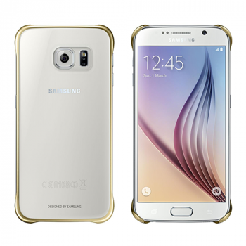 Samsung Clear Cover EF-QG920BF für Galaxy S6 gold