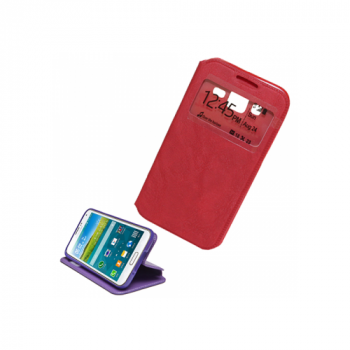 G-pery Flip-Tasche mit Sichtfenster - Magnet Serie für Samsung Galaxy J2 rot