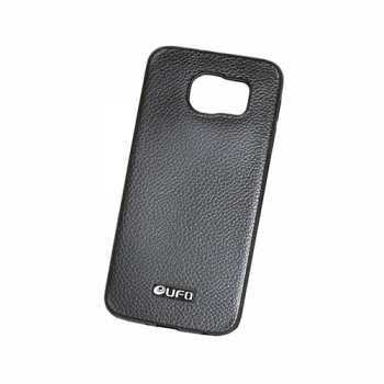UFO Ultra Slim Silikon-Tasche (0,3mm) Leder Optik für Samsung Galaxy S6 schwarz