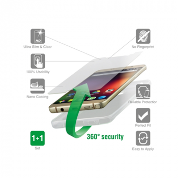 4smarts Second Glass 360° Protection (vorne + hinten) für Huawei Y6 II transparent