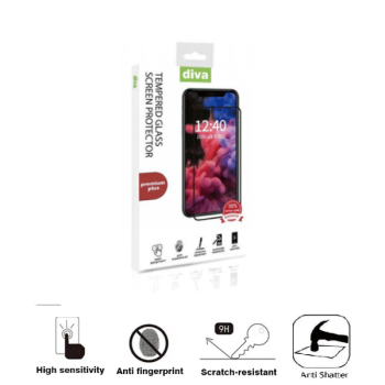 Diva Premium+ (Full Glue 3D) Displayschutz Glas für iPhone 7/8/ iPhone SE (2020, 2022) schwarz