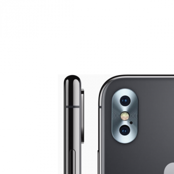 Kameralinsen-Aluminium Schutz Kappe für Apple iPhone X silber