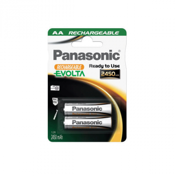 Panasonic Rechargeable Evolta Mignon AA NiMH 2450mAh, Batterie 2er-Pack