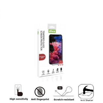 Diva Premium Plus (Full Glue 3D) Displayschutz Glas für iPhone X / XS / 11 Pro, schwarz