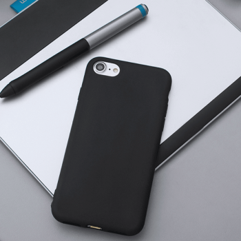 starfix Soft Matt Slim Silikon-Tasche für iPhone 8 Plus / 7 Plus schwarz