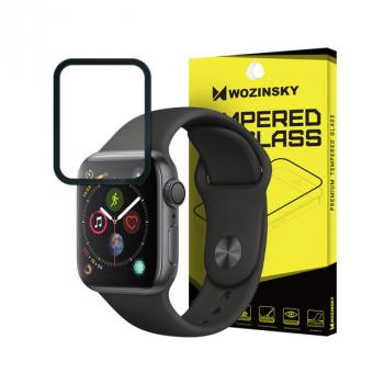 Wozinsky (Full Glue 3D) Displayschutz Glas - Case friendly - für Apple Watch 4 (44mm) schwarz