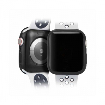 DUX DUCIS 2x Silikon TPU Schutzhülle für Apple Watch 4 40mm schwarz und transparent
