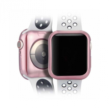 DUX DUCIS 2x Silikon TPU Schutzhülle für Apple Watch 4 40mm rosa und transparent