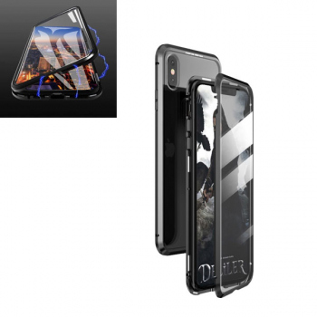 Wozinsky Full Cover + Schutzglas (hinten + vorne), Magnetisch Fullbody für iPhone XS Max schwarz