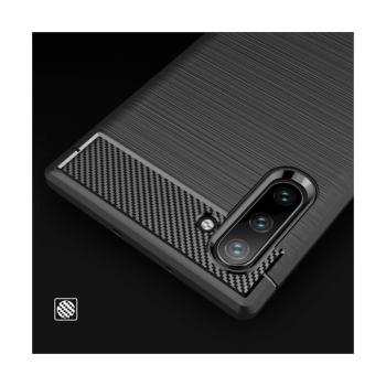 starfix Carbon Silikon-Hülle Tasche Case für Samsung Galaxy Note 10 schwarz
