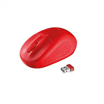 Trust PRIMO Wireless Optische Maus 4 Tasten 1600dpi für PC & MAC, rot
